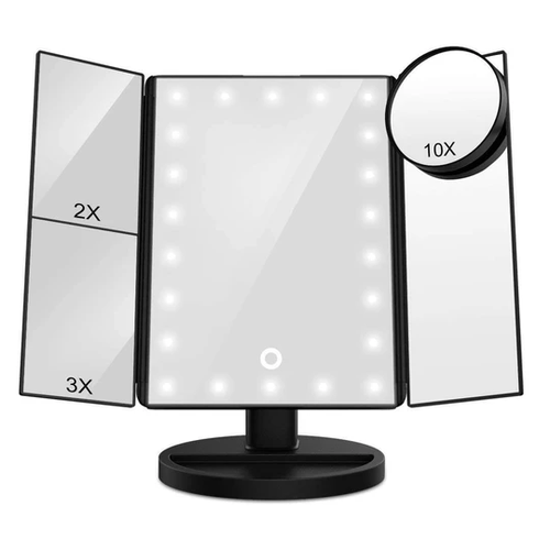 Makeup Mirror Foldable With Lights And Magnification