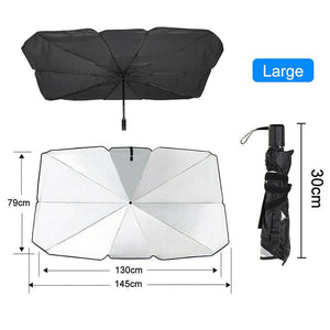 Retractable Car Umbrella Sunshades Protector For Windshield Anti UV