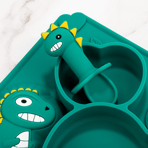 MyDino Silicone Plate Spoon Fork Set