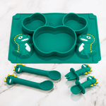 MyDino Silicone Plate Spoon Fork Set